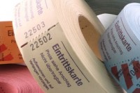 Eintrittskarten ROT - Rollen 1000 Abrisse