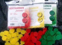 Wertmarken - Getränk zu 100 in ROT