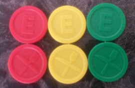 Wertmarken - Getränk zu 100 in ROT