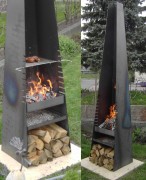 Feuerstelle – Kamin-Grill mit Edelstahlrost