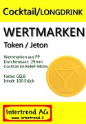 Wertmarken - Longdrink zu 100 in Gelb