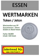 Wertmarken - Essen zu 500 in Grau