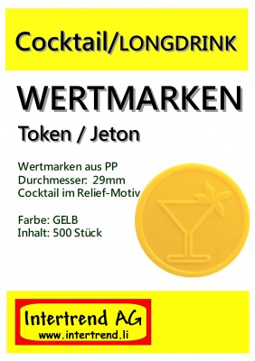 Wertmarken - Longdrink zu 500 in Gelb