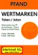 Wertmarken - Pfand zu 100 in Orange