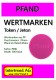 Wertmarken - Pfand zu 500 in Lila-Pink